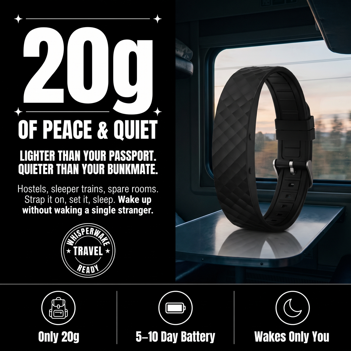 Silent Vibrating Wrist Alarm