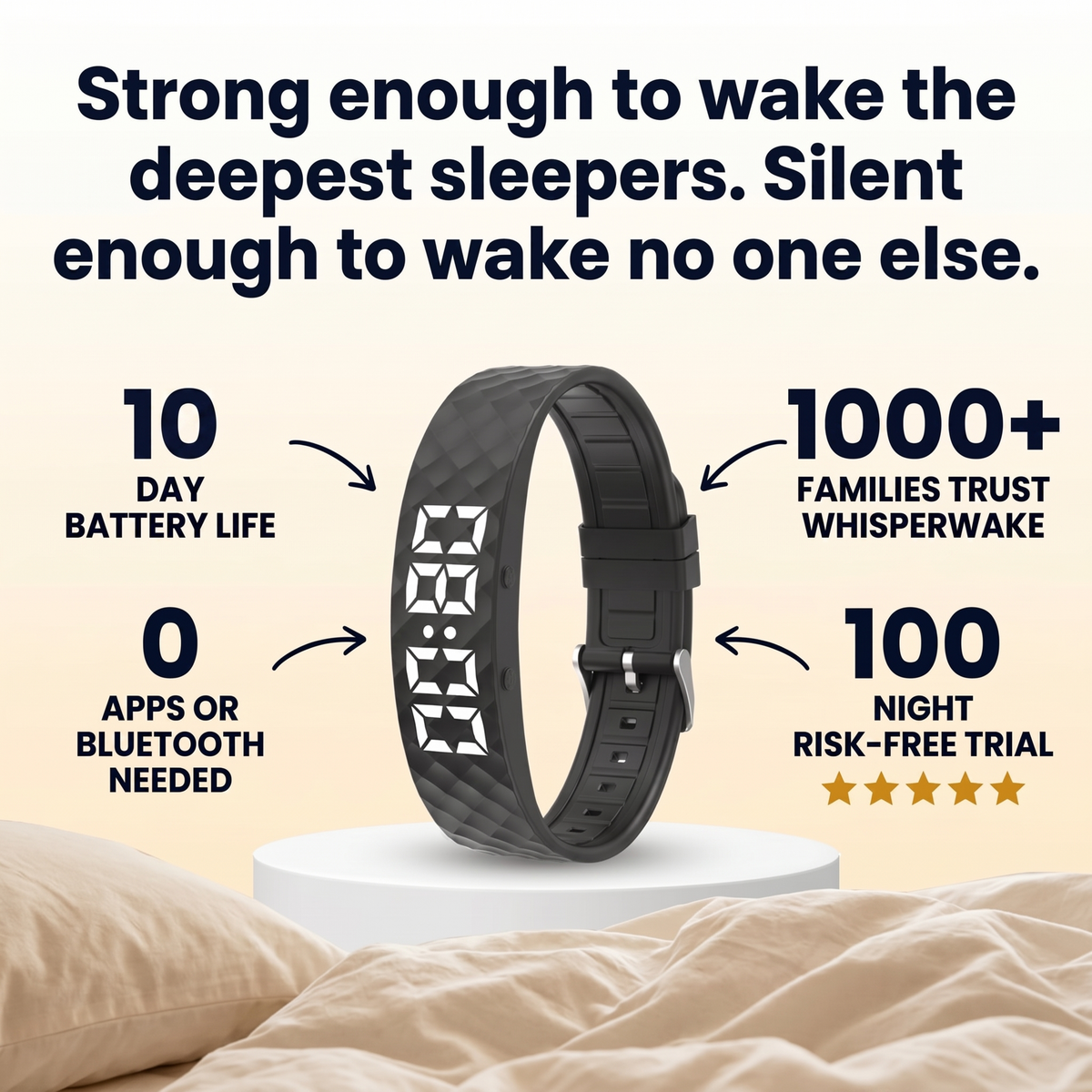Silent Vibrating Wrist Alarm